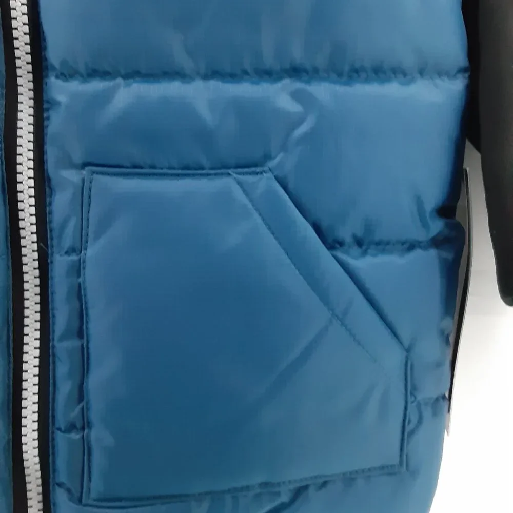 New iXtreme Boys Puffy Vest Hooded Jacket Size 2T‎ Blue & Black Toddler Comfy